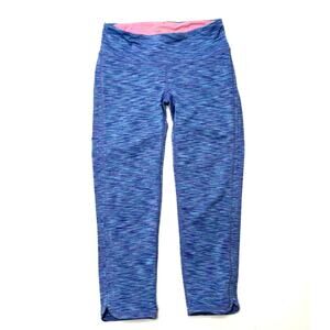 Lilly Pulitzer Leggings Luxletic Weekender Iris Blue Space Dye Cropped Womens XS